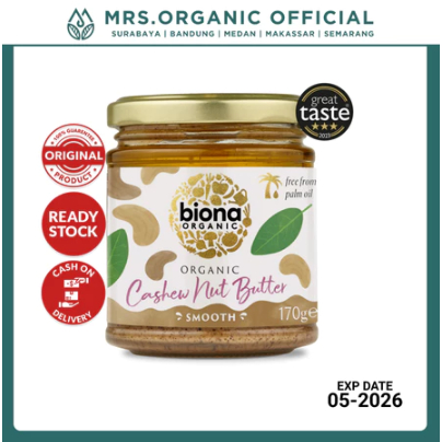 

Biona Organic Selai Kacang Mete Cashewnut Butter Smooth 170 Gr