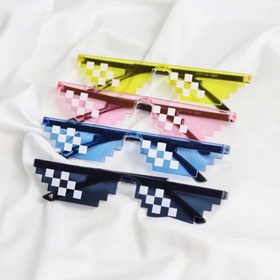 Kaca Mata Thug Life / Kacamata Mainan Anak Minecraft / Kacamata Thug Life Mosaic Fashion Unisex AL