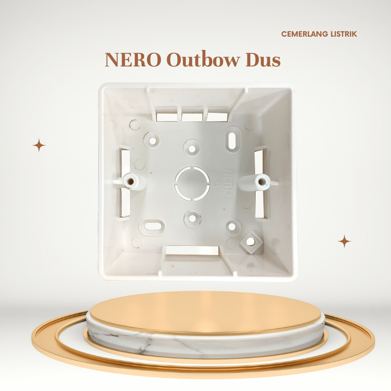 Nero Outbow dus - Outbow Saklar - Outbow Stopkontak Putih Nero Electric