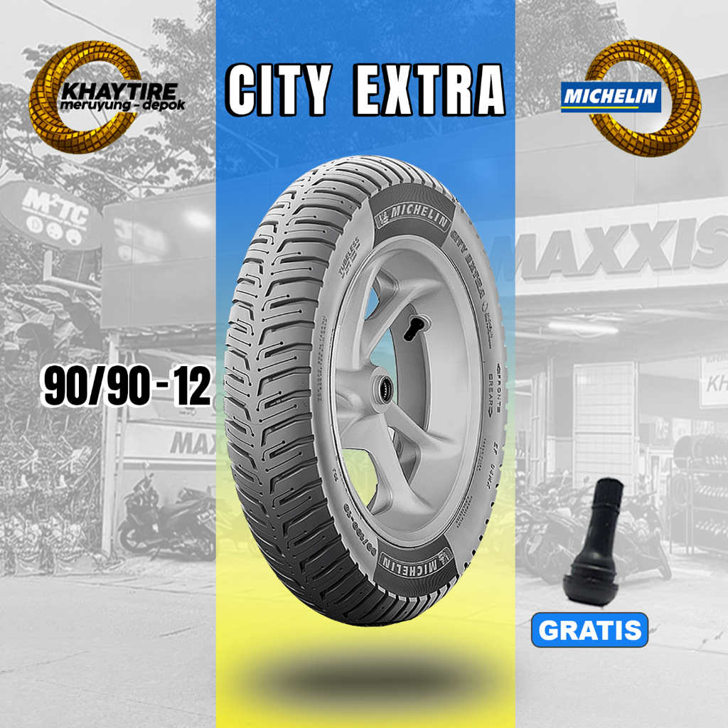 Ban Motor MICHELIN CITY EXTRA 90/90 Ring 12 Tubeless