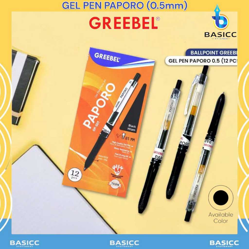 

Greebel Pulpen Gel Paporo GP-507 | @1 Ktk=12 Pen