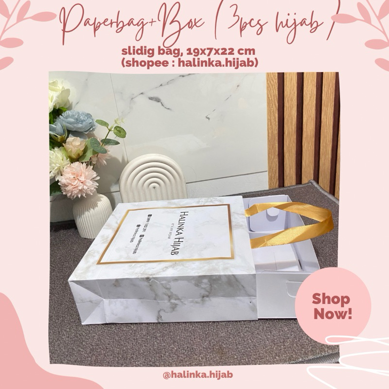 

Paperbag plus box / sliding box paperbag by Halinka