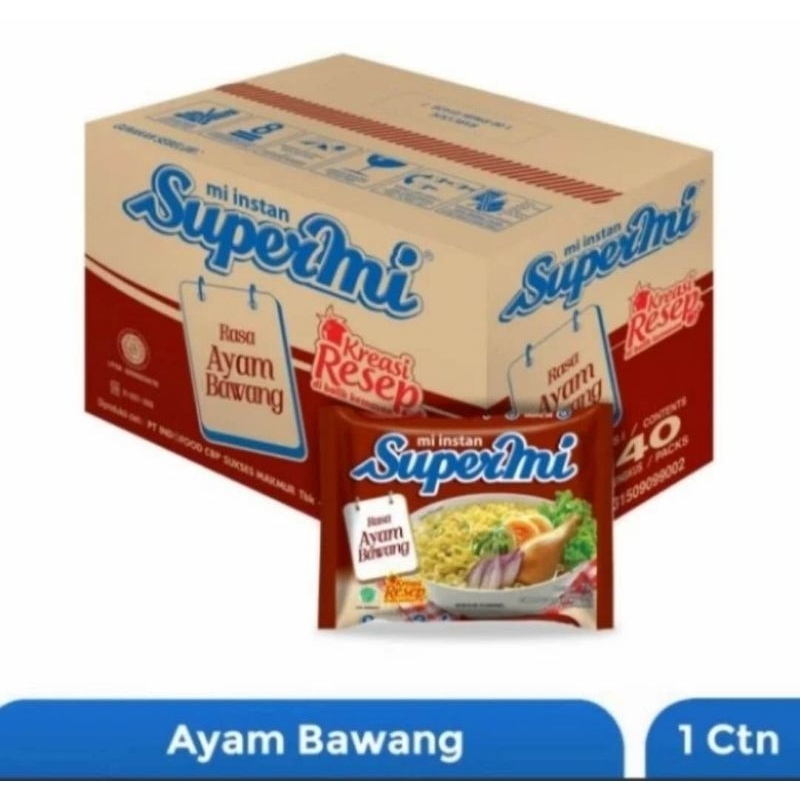 

1 Dus isi 40 bks - Supermi kuah rasa ayam bawang