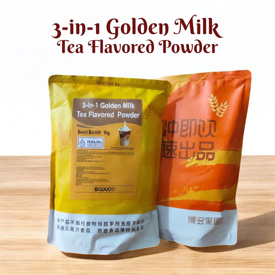 

Boduo 3-in-1 Golden Milk Tea Flavored Powder - Bubuk Minuman Teh Tarik Powder 1kg