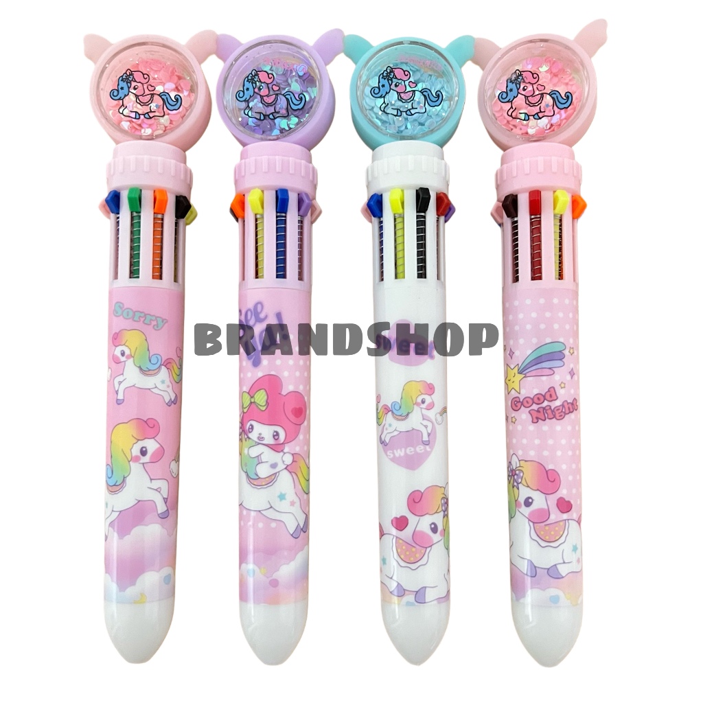 

Pulpen Anak 10 Warna My Melody Little Pony Unicorn 3D Pen Gel Cetek Lucu Karakter Kartun 0.5mm