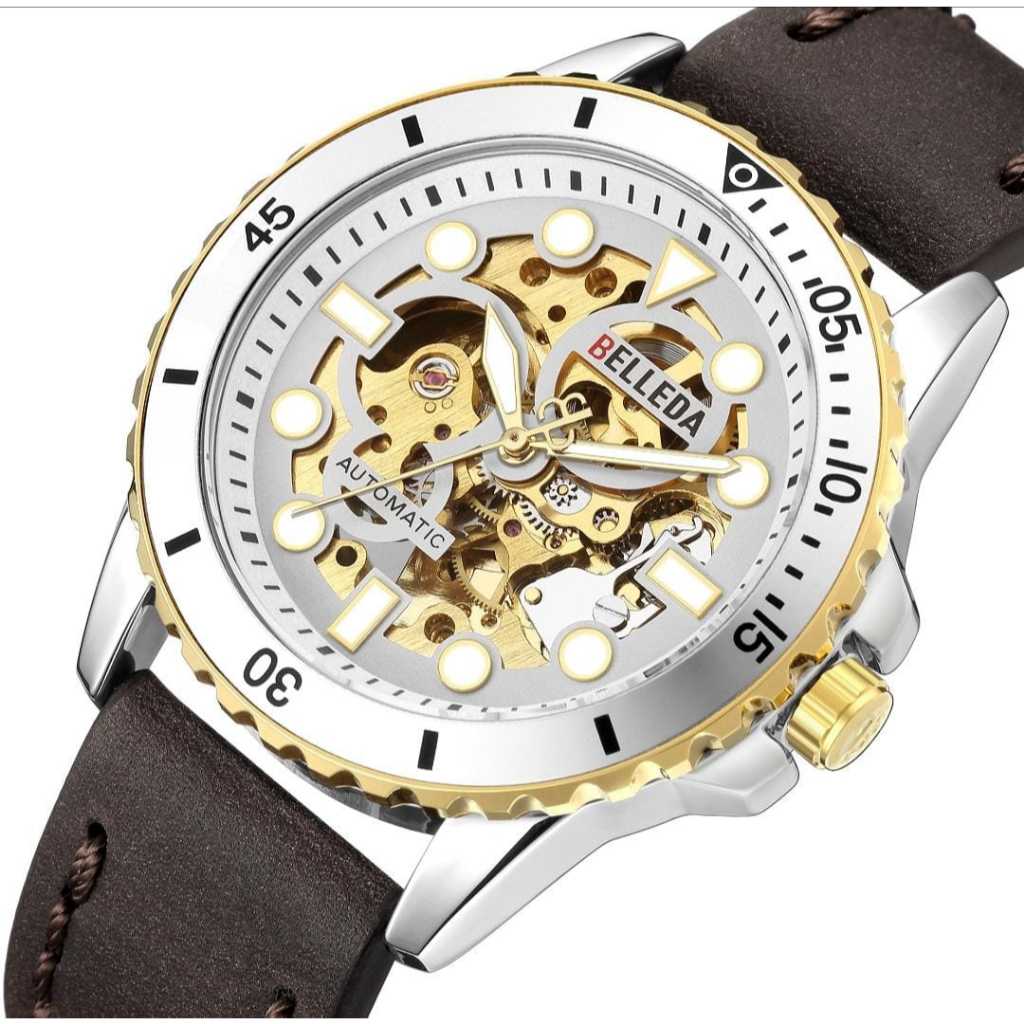 Jam Tangan Pria Belleda 9352 Automatic Fashion Anti Air 3 Atm Garansi Original Watches