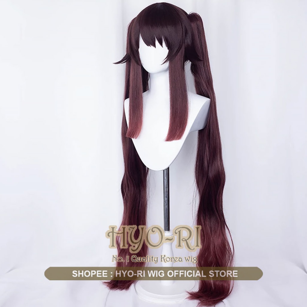 HYO-RI WIG : WIG HUTAO WIG HU TAO WIG WIG HUTAU WIG HU TAU WIG COSPLAY GAME GENSHIN IMPACT