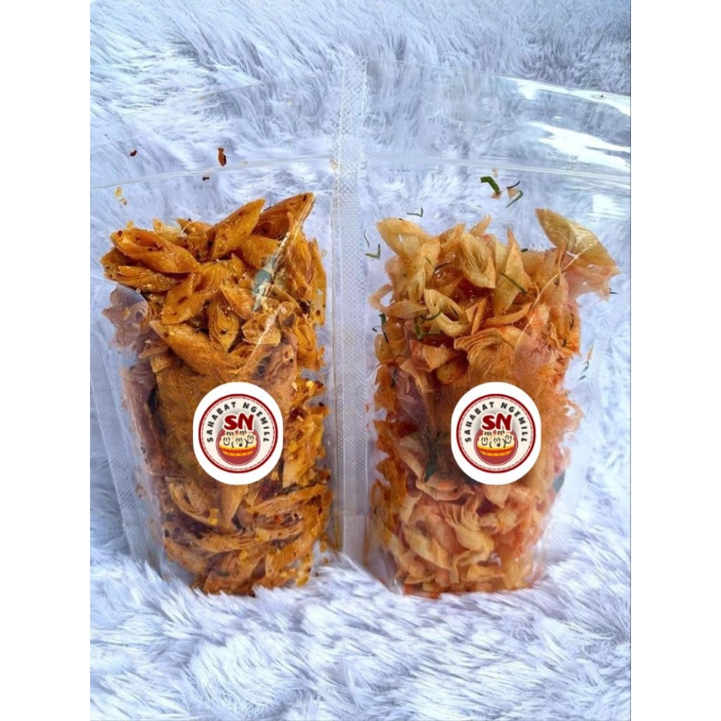 

cemilanNikmatLumpiaKeringChilioilDaunJerukPedas