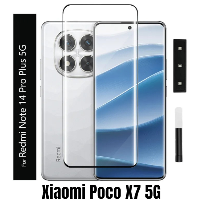 TG UV MELENGKUNG Xiaomi POCO X7 5G/Redmi Note 14Pro 14Pro+ 13 PRO+ BISA FINGERPRINT CURVED Tempred G
