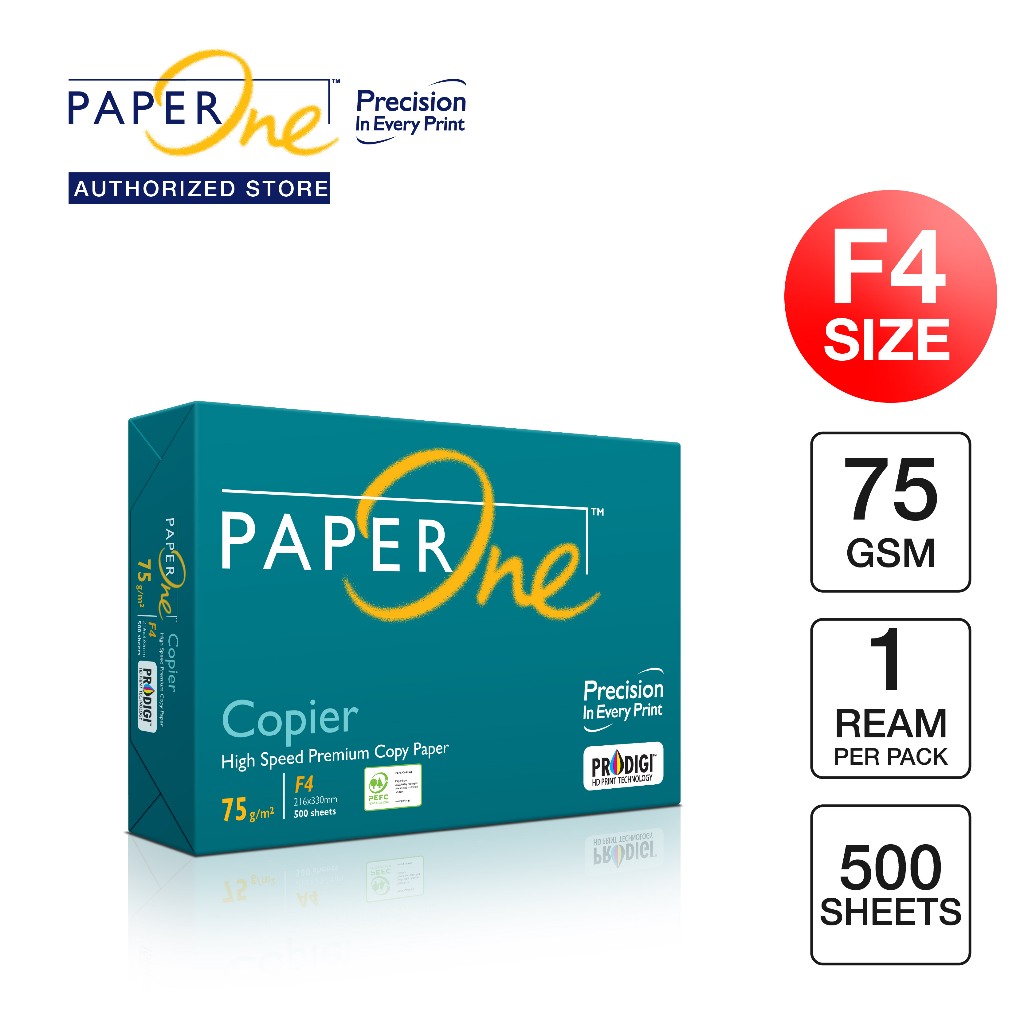 

PaperOne Kertas F4 75gr Copier 1 Rim (500 lembar) Kertas HVS