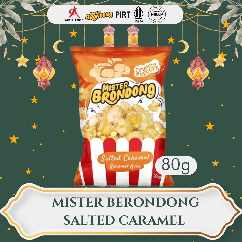 

Snack Cemilan Jagung Popcorn Mister Brondong | Salted Caramel | 80gr | Aceh Food