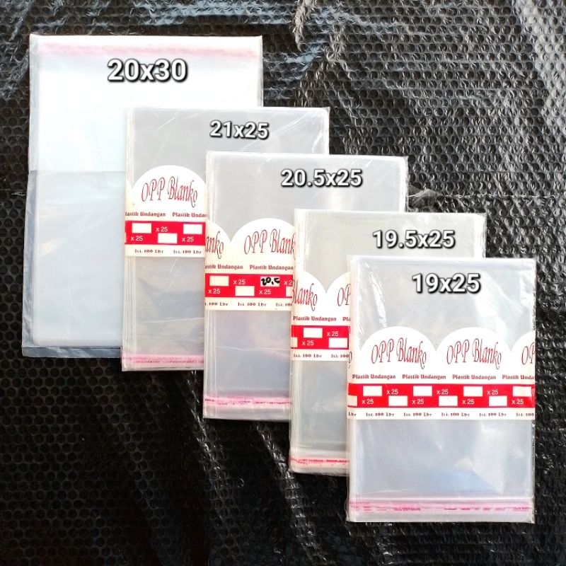 Plastik OPP Undangan | 19x25 | 19.5x25 | 20x25 | 20.5x25 | 20x30 | 21x25 | 21x30 | 21.5x30 | Bening 