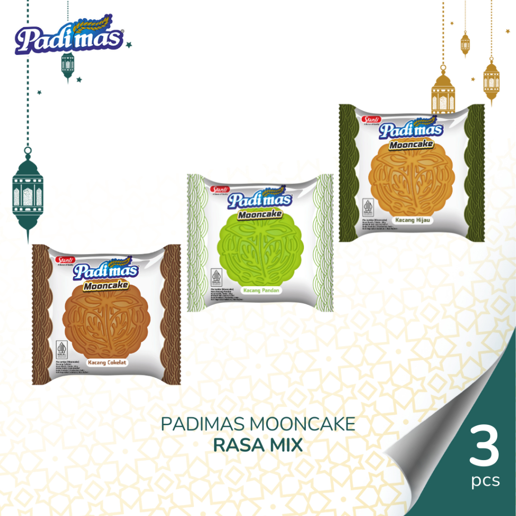 

Padimas Mooncake (Kue Pia/Kue Bulan) Kacang Pandan, Kacang Cokelat & Kacang Hijau