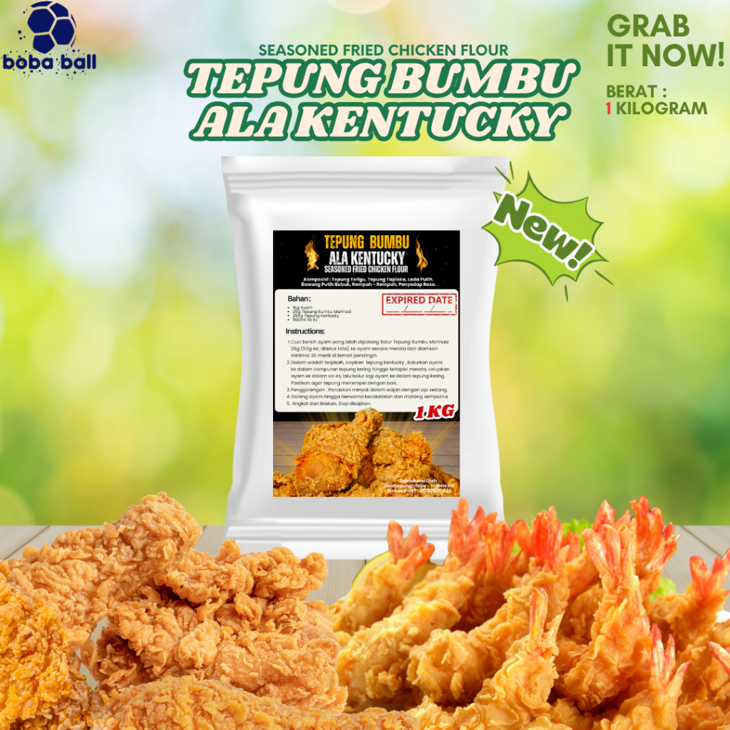 

Tepung Bumbu ala Kentucky | Tepung Goreng Krispi Serbaguna 1 Kg