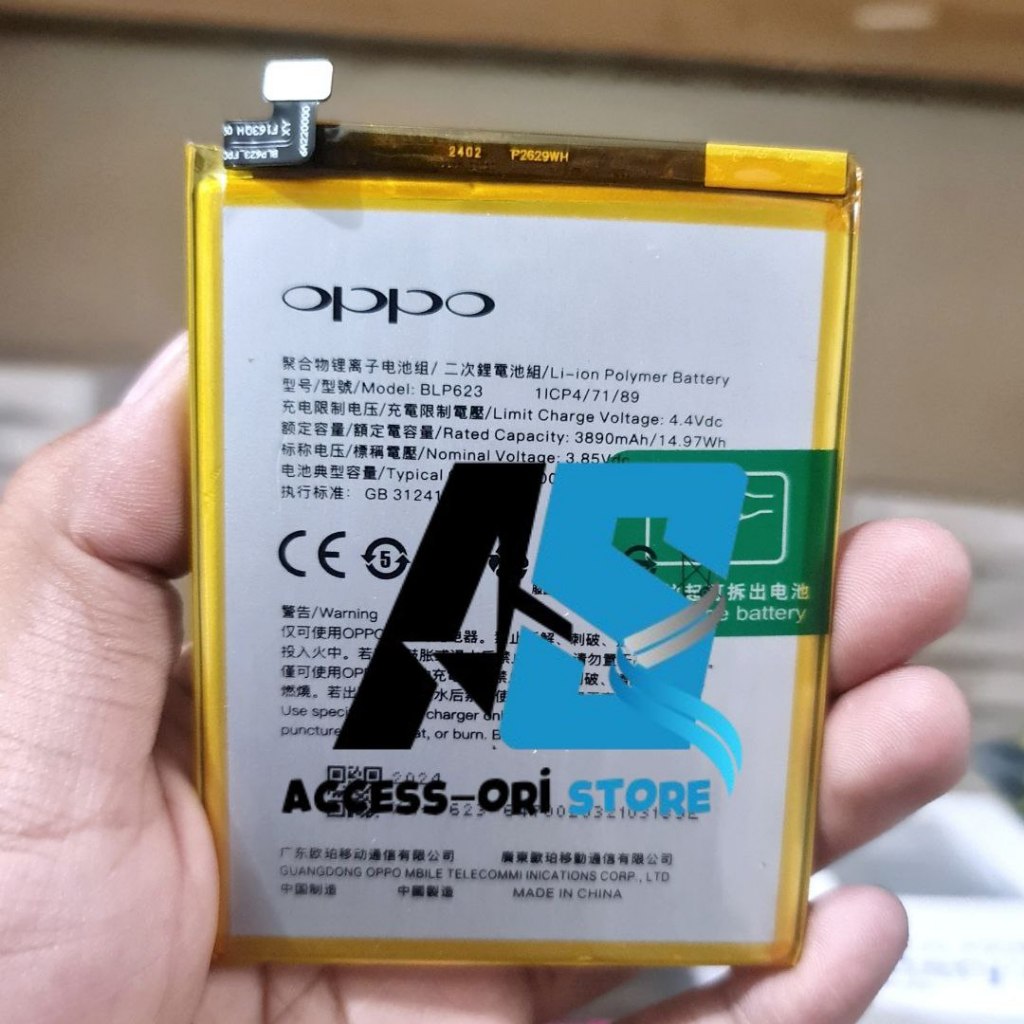 Baterai Batre BLP623 Original HP Oppo F3 Plus CPH1613 Battery Batrei Tanam F3+