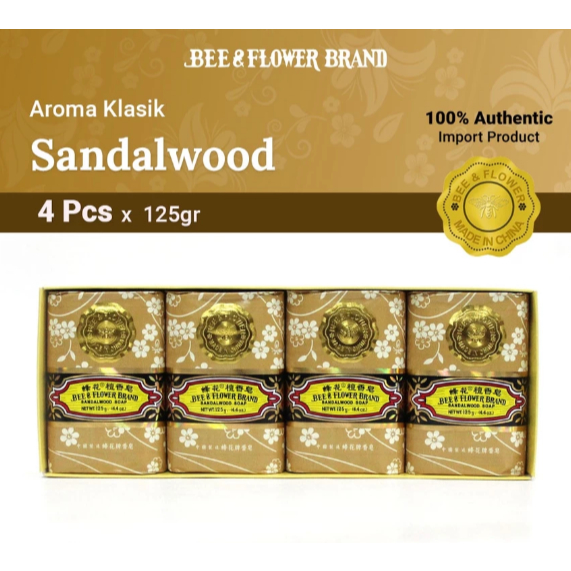 Bee & Flower Import Cendana / Sabun Tawon Cendana Original (Sandalwood) 125 GR