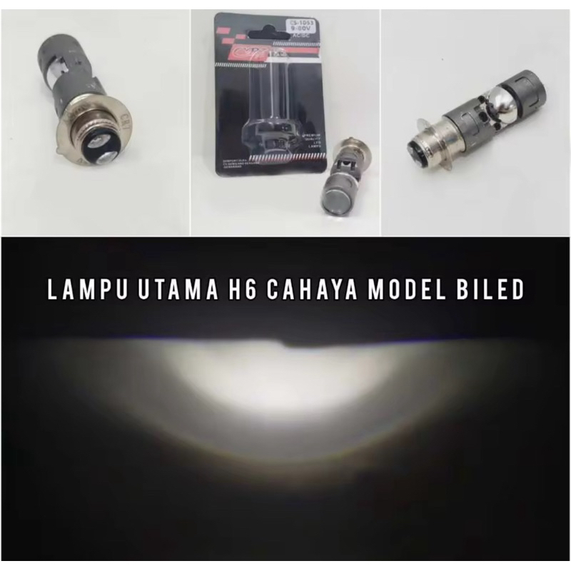 Lampu Utama CR7 H6 1503 Cahaya Biled RHD Premium Lampu Utama High Low Putih