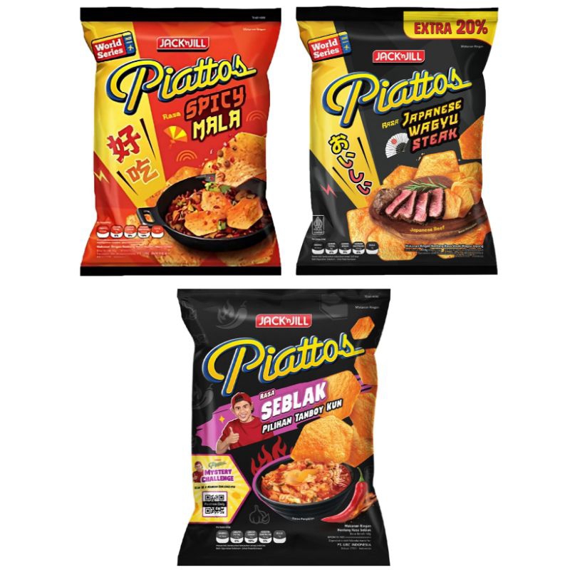 

limited edition Piattos Snack Kentang spicy mala seblak wagyu