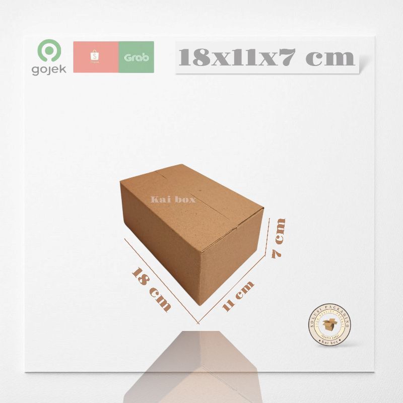 

kardus ukuran 18x11x7 cm box singel wall polos ST