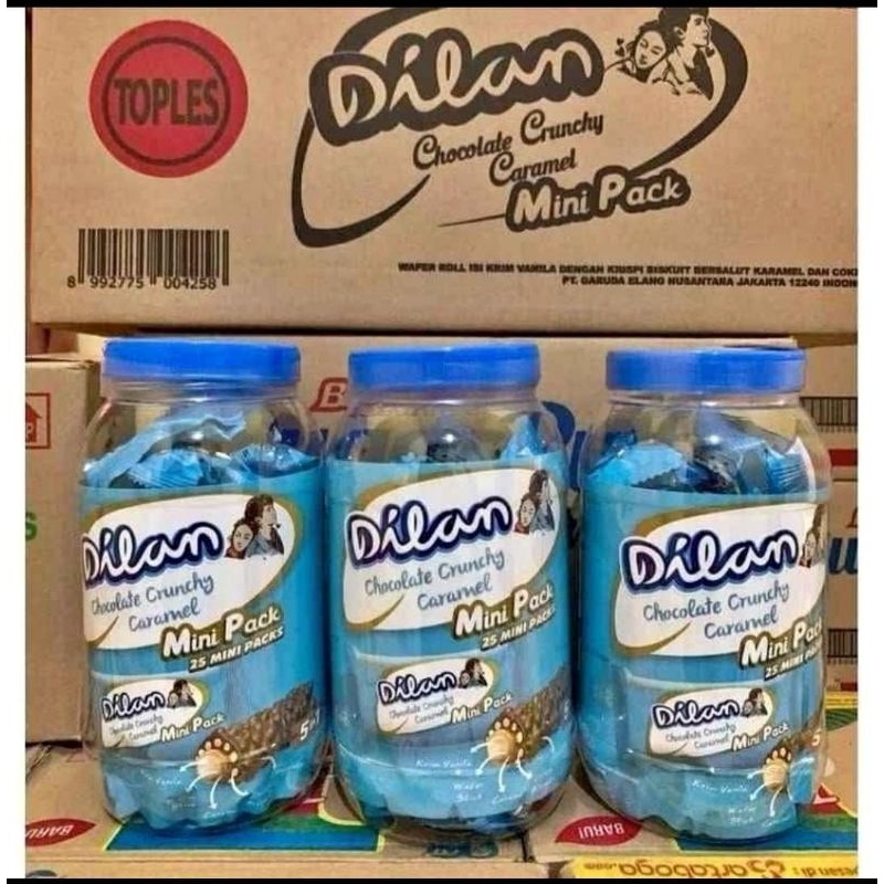 

Dilan Coklat kemasan toples isi 25 ( 1 dus isi 8)