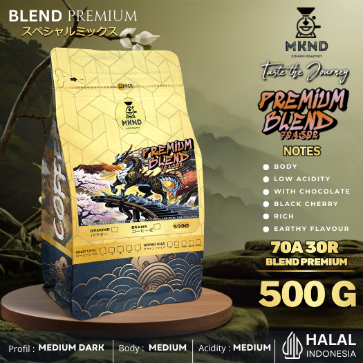 

MKND COFFEE ROASTERY - Premium Blend 500gr Arabika 70% Robusta 30% | Cappuccino | Medium Dark | white coffee