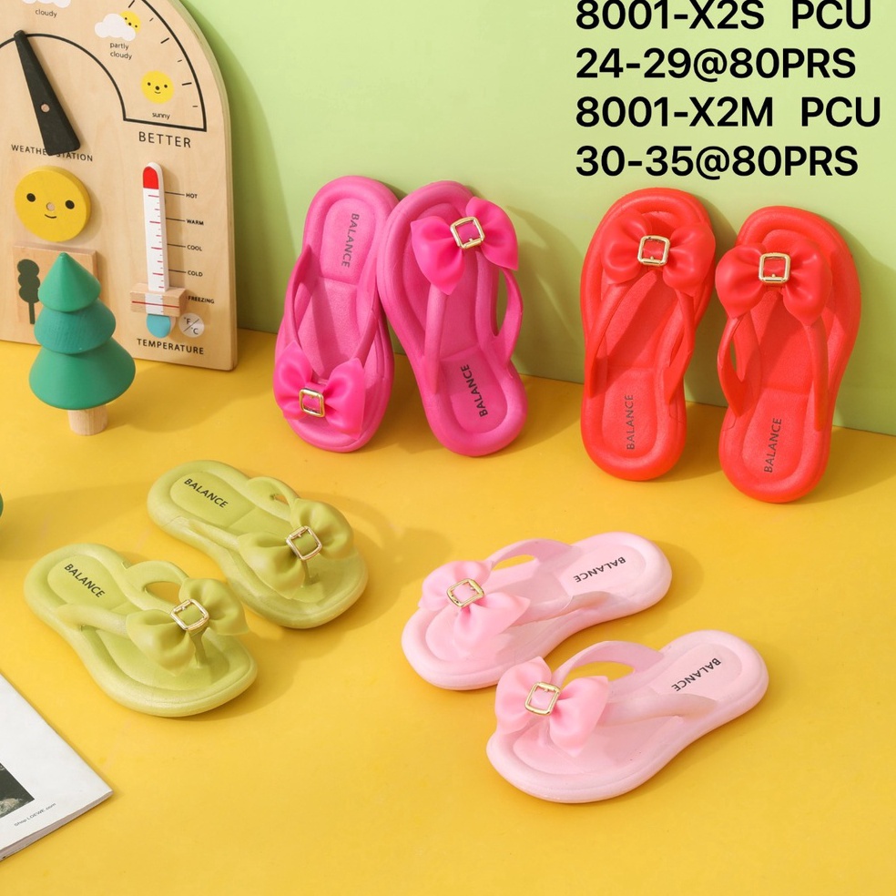 KODE H26Q sandal jepit jelly anak perempuan pita jibbitz bear 81A1 2435 sandal jepit anak terbaru