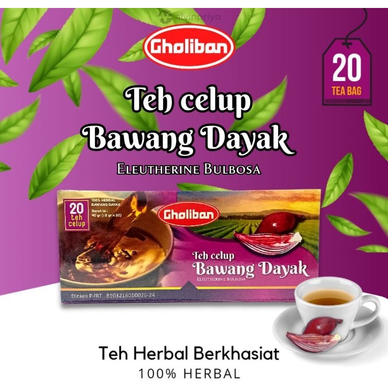 

Teh Celup Bawang Dayak Gholiban Asli Isi 20 Kantong - Bisa COD Bayar Di Tempat