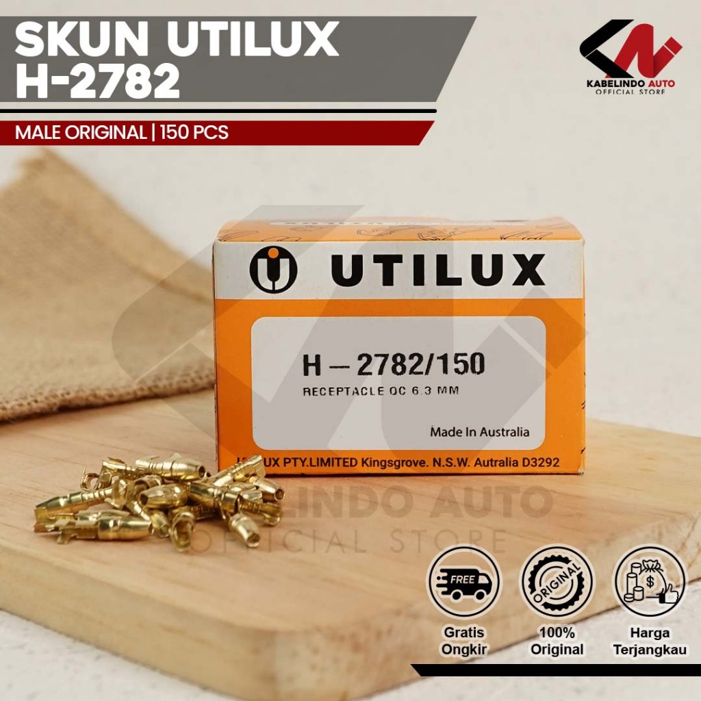 Terminal Skun UTILUX H2782 Cowok Bulat / Konektor Male Original