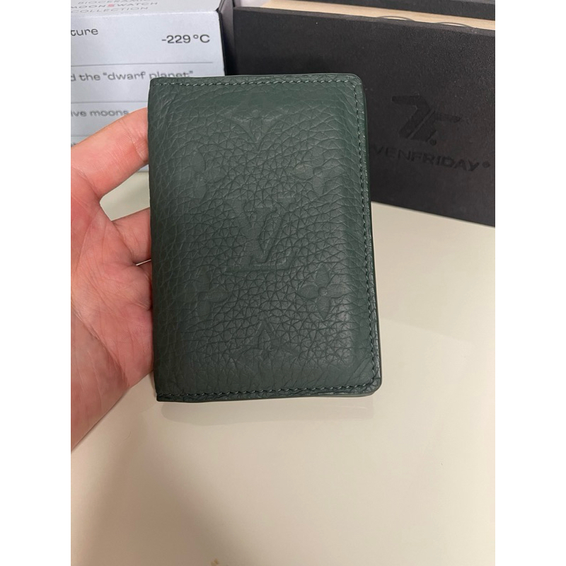 LV Pocket Organizer Louis Vuitton Card Holder Wallet GBF Green BiFold Pacific Place Original