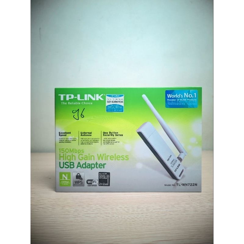 USB Wifi USB Wireless Adapter TP-LINK TL-WN722N Versi 1 V1 V.1 150mbps Kondisi Baru Murah Bergaransi