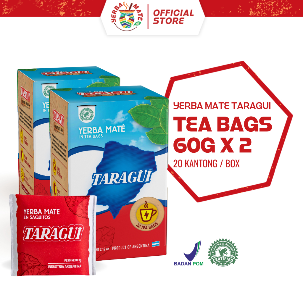 

Taragui Yerba Mate Tea Bags 60g x 2 | Teh Celup Botanikal Argentina