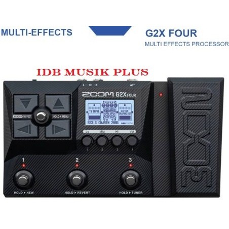 Multi Efek Gitar Zoom G2X Four + Adaptor Zoom AD-16E Original