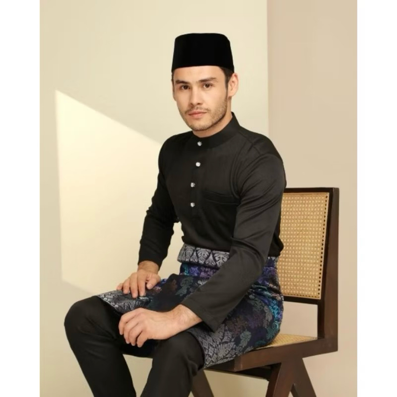 Baju melayu pria dewasa laki-laki teluk belanga cekak musang setelan pakaian muslim kokoh cowok adat
