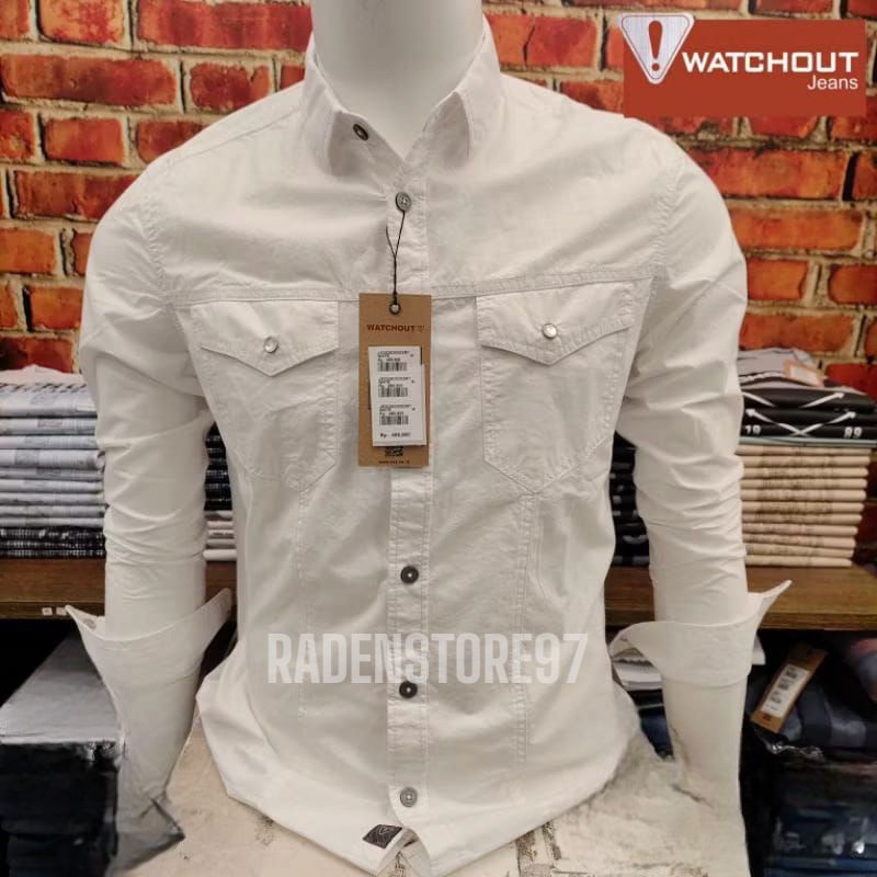KEMEJA WATCHOUT ORIGINAL PUTIH