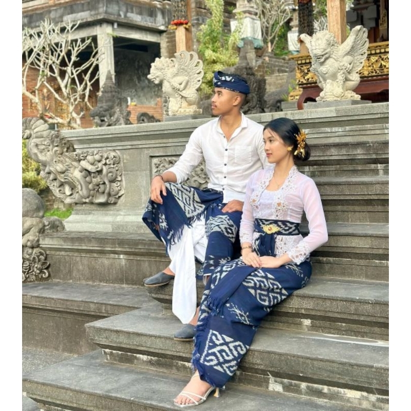 NEW MOTIF PARUKI Couple Blanket Sembahyang Bahan Tenunan Blanket Denpasar Bali Kamen Selendang Saput