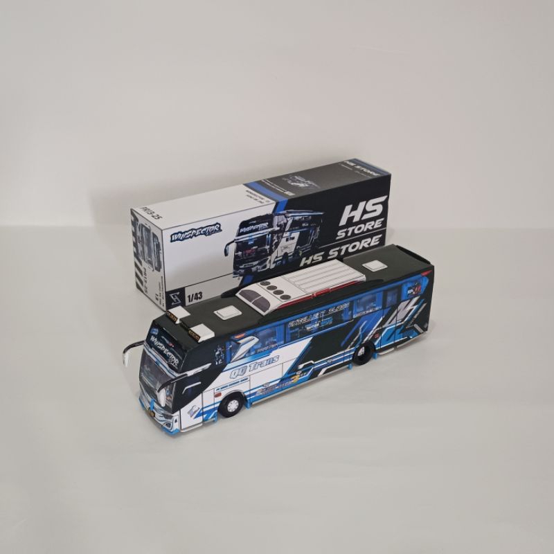 miniatur papercraft bus qq trans winspector skala 43