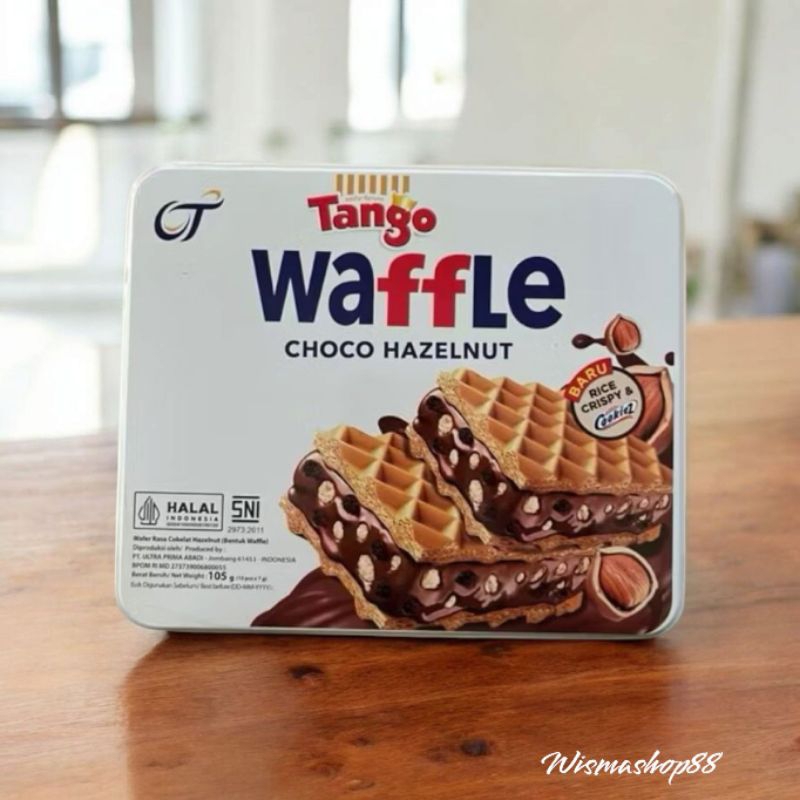 

TANGO WAFFLE COKELAT HAZELNUT KALENG 105 GRAM / KUE LEBARAN / WAFER / BISKUIT