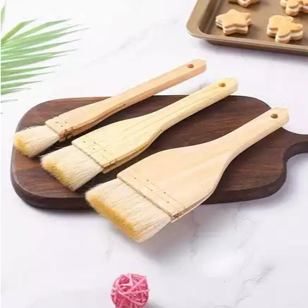 Kuas kue bulu domba premium tidak mudah rontok / Pengoles kue nastar / Kuas bulu lembut