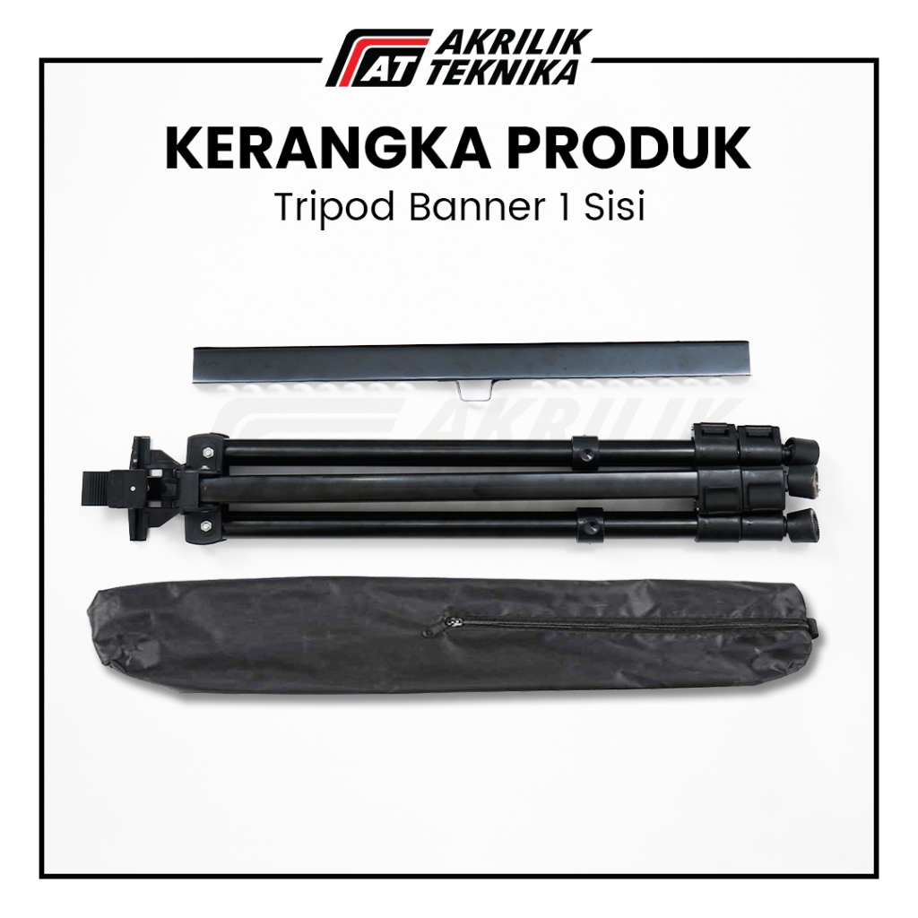 

HJK Tripod Frame 1 Sisi / Display Tiang Iklan Barcode Akrilik