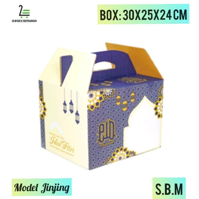 Box jinjing 30x25x24cm/box parcel lebaran/Kardus/idulfitri/parcel/eid/