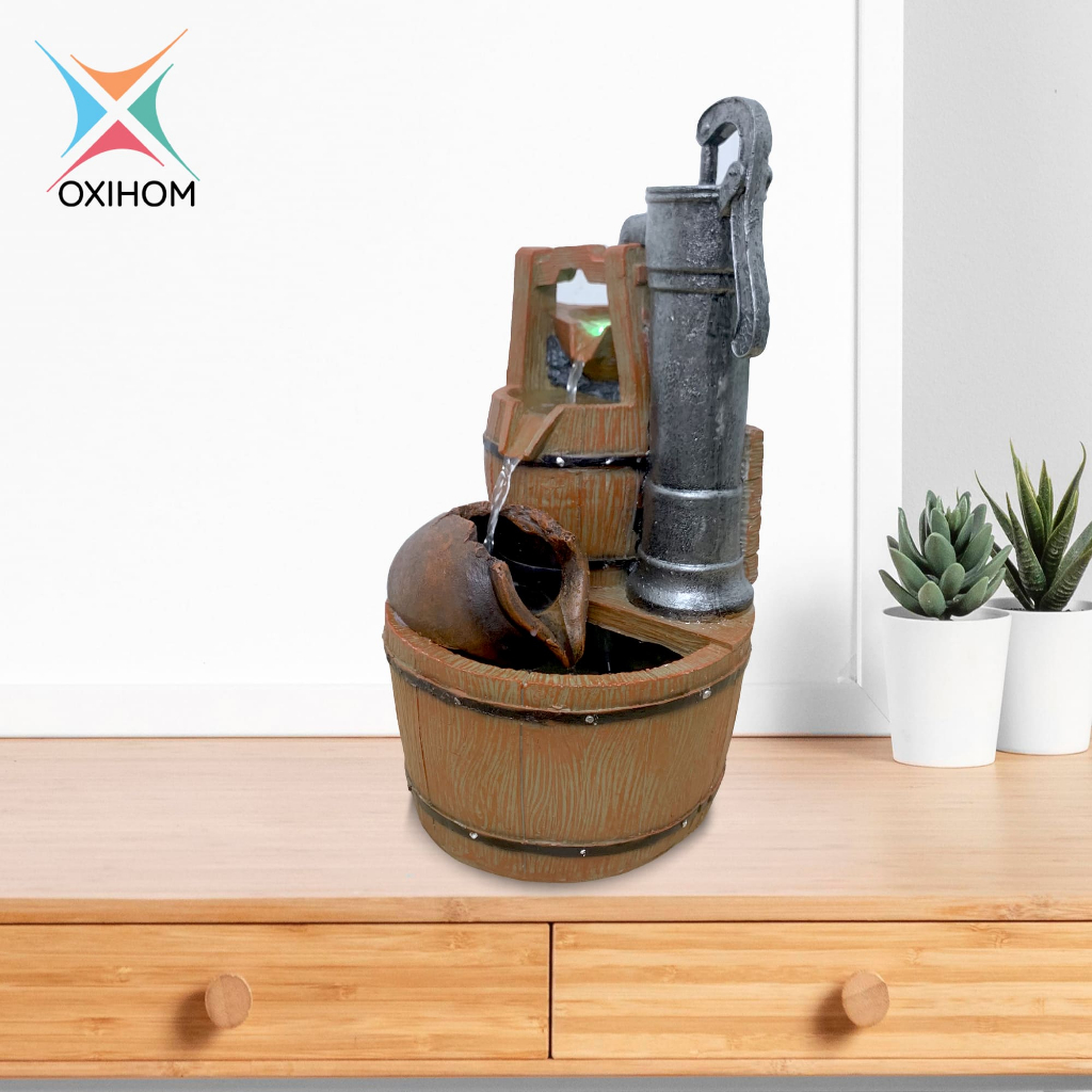 Oxihom W009 Water Fountain Ornament Articles Taman Air Mancur Mini Garden Abstrak Dekorasi Indoor da