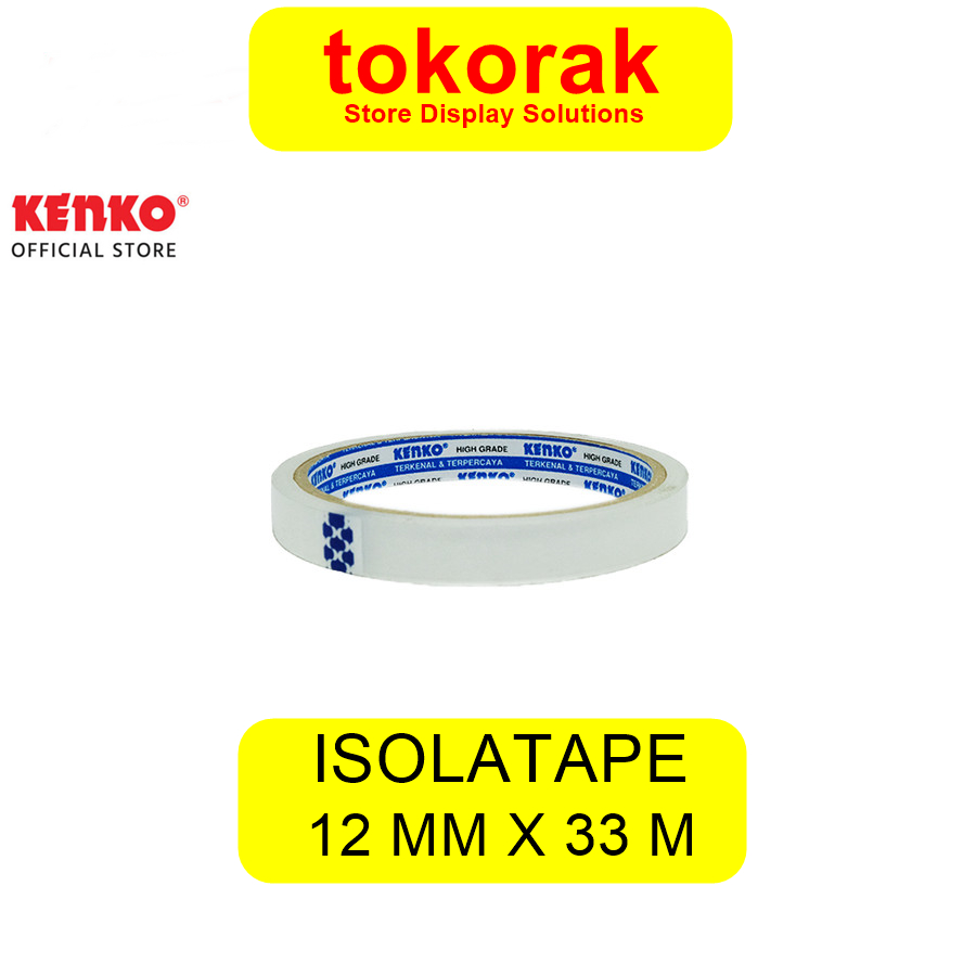 

ISOLASI TAPE BENING KENKO 1/2 INCH 12 MM X 33 M - SELOTIP 12MM SOLATIP 1/2