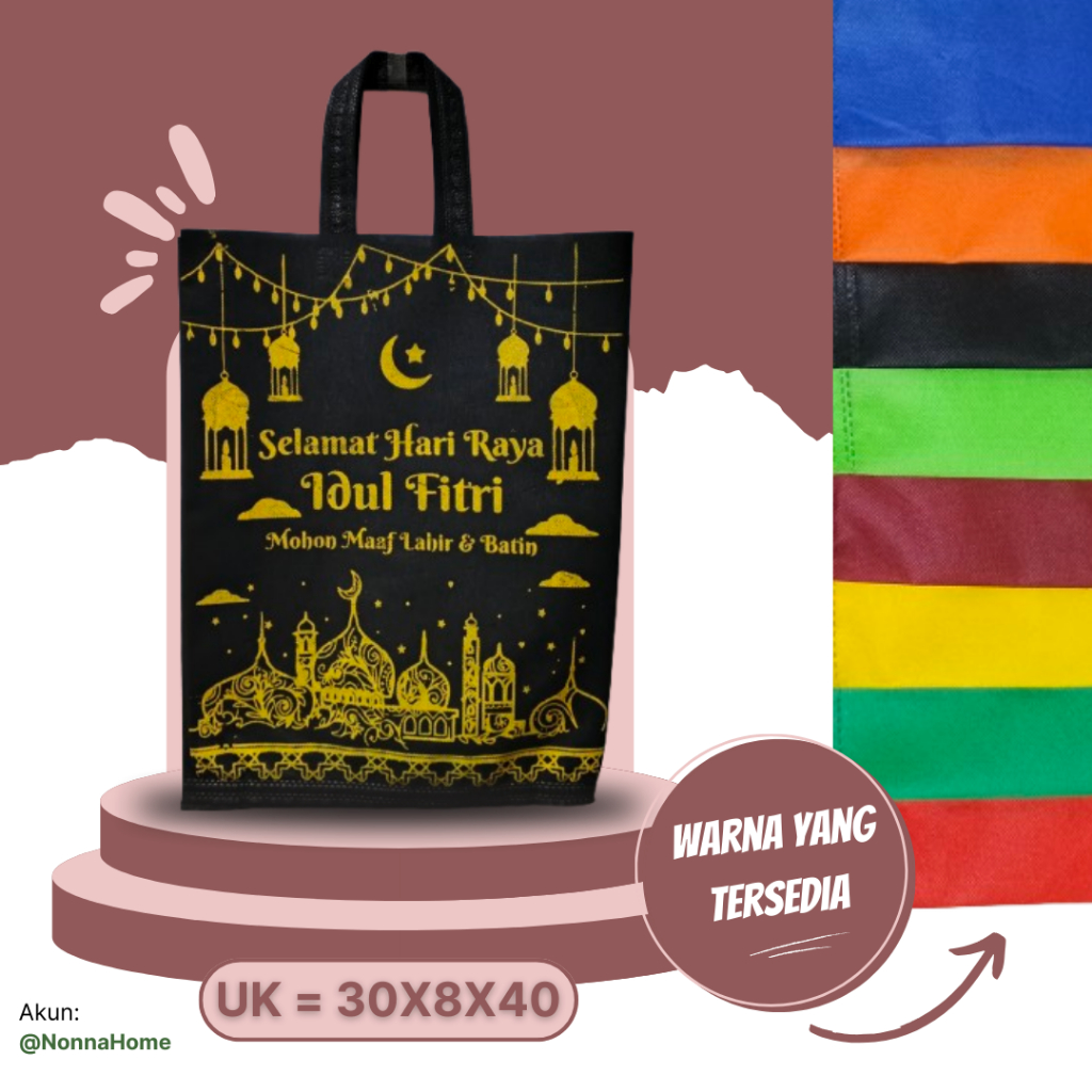 

Tas idul fitri lebaran/tas parcel 30x8x40cm (lusinan 12pcs)