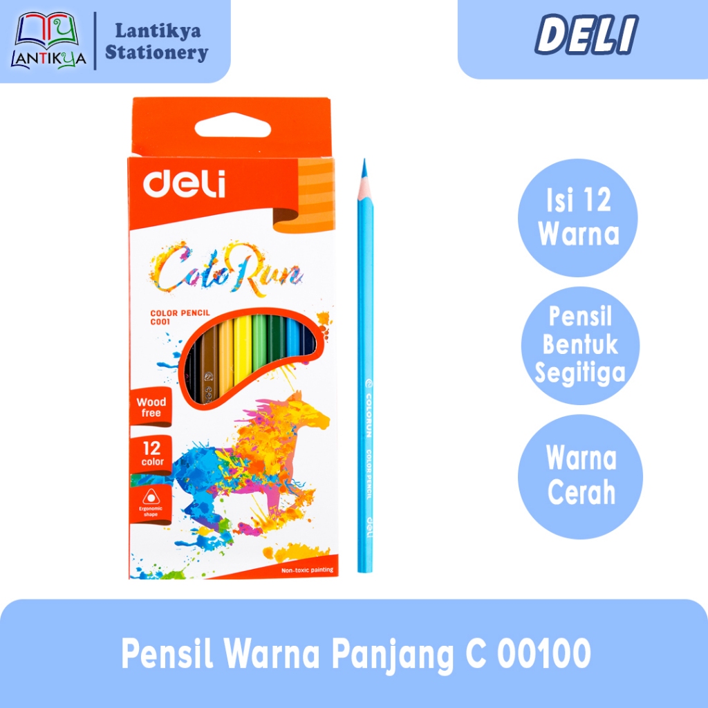 

Deli Pensil Warna Panjang 12 Warna/C 00100
