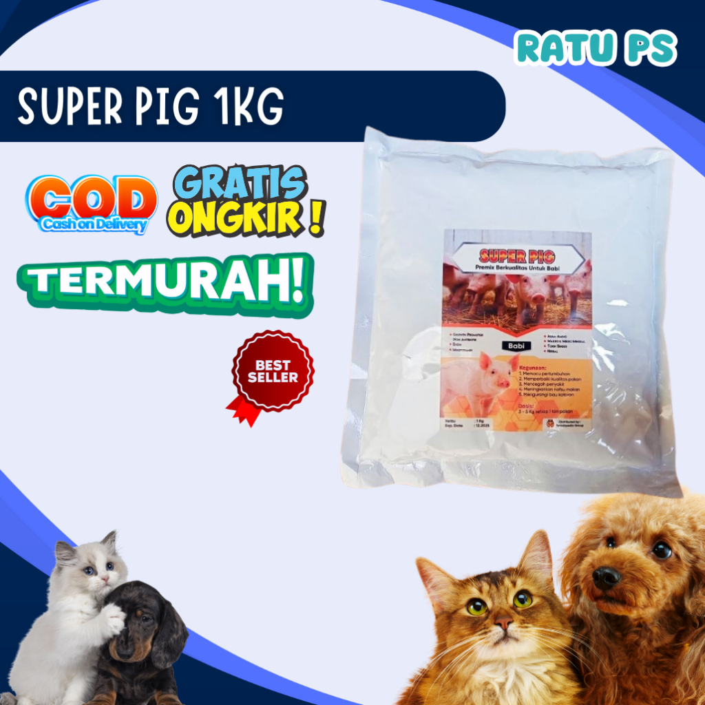 Super Pig 1 Kg - Premix Babi Berkualitas - Suplemen Babi - Suplemen Premix Babi