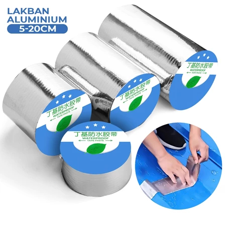 Lakban Aluminium Anti Bocor /5M - 10M X 5CM Waterproof Perekat Lakban Lsolasi Anti Air