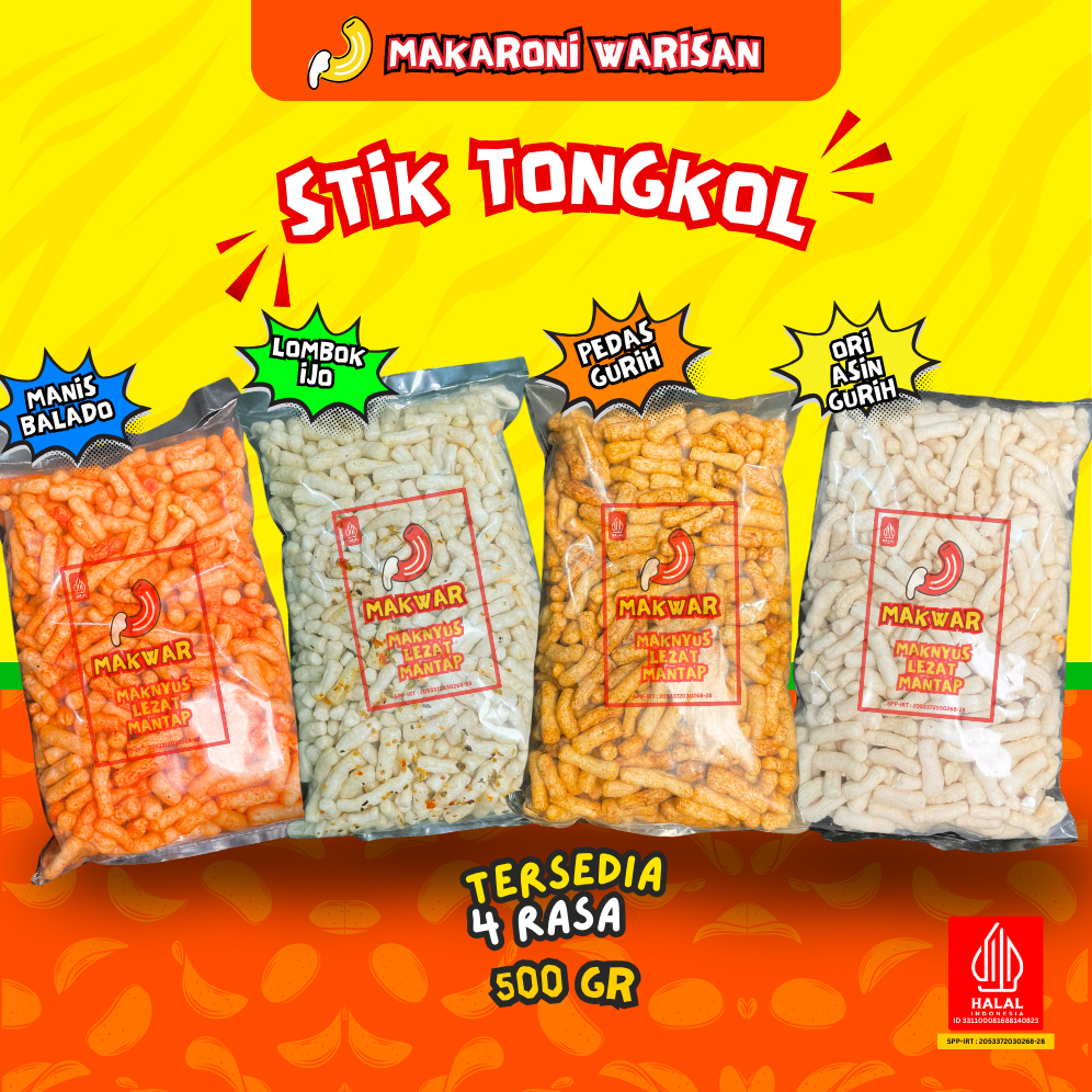 

500 GR KERUPUK STIK IKAN TONGKOL KRUPUK TONGKOL - Makanan Ringan Krupuk Cemilan Murah halal