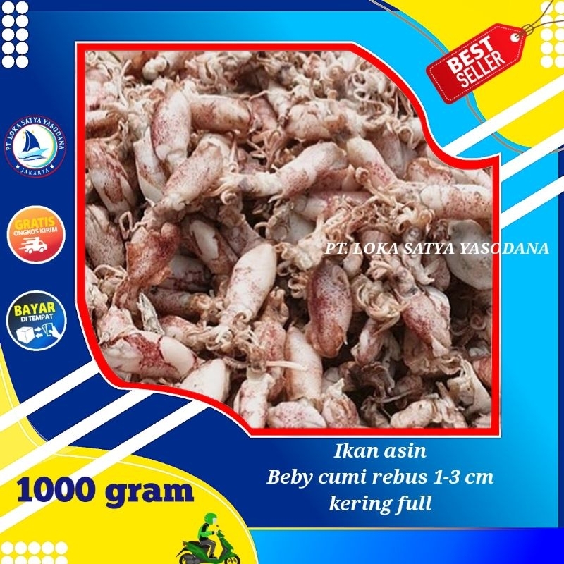 

ikan asin beby cumi / cumi rebus kering full 1000gram / 1 kg