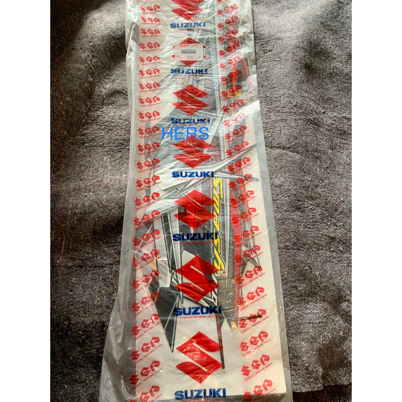 Striping Suzuki New Smash SR Merah Hitam original SGP
