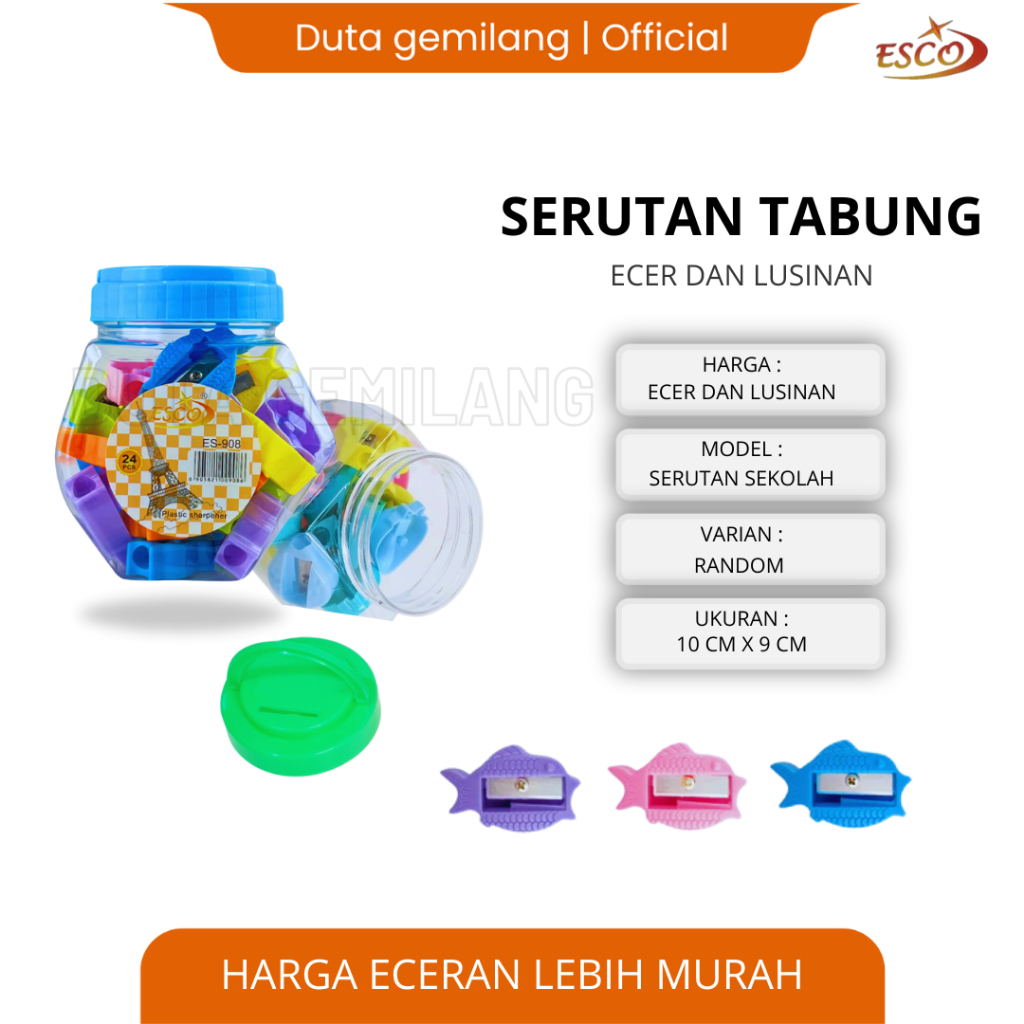 

Serutan Toples Mix (isi 12 pcs) serutan pensil /serutan / rautan / penyerut/sharpener / Serutan Putar / Cod